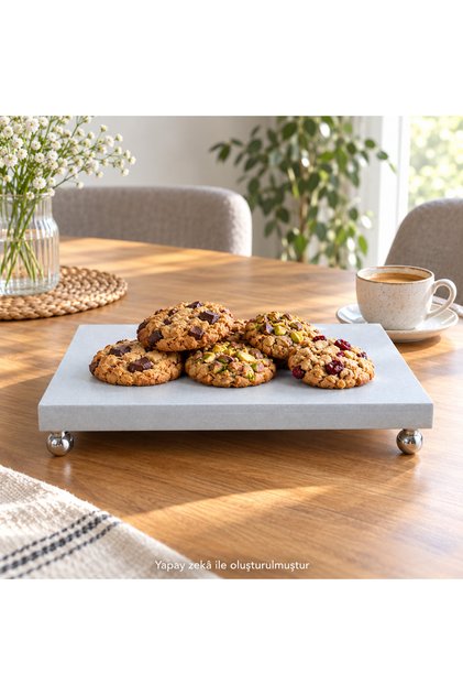 Footed Marble Presentation Tray and Oil Dish Base – 25X15 cm Rectangular Marble Tray