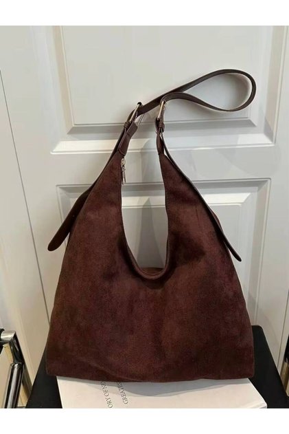 Fashionable Oversized Women's Tote Shoulder Bag, High-Quality Design Suede Women's Bag