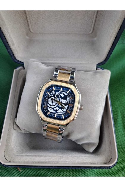 Skeleton Dial Sport Metal Men's Wristwatch