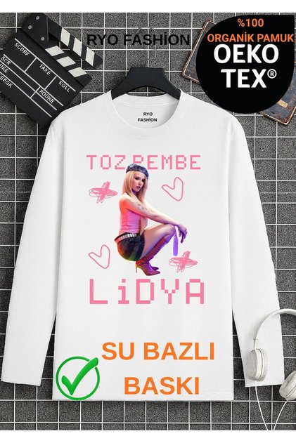 Manifest Powder Pink Zoktay Mina Esin Hilal Sueda Lidya Designed Long Sleeve T-Shirt 100% Organic Cotton White