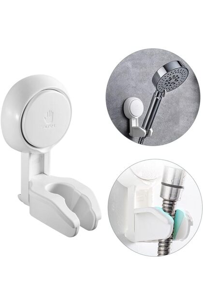 360 Adjustable Suction Shower Head Holder,No Drilling Wall Mount Bracket for 18-23mm Hose