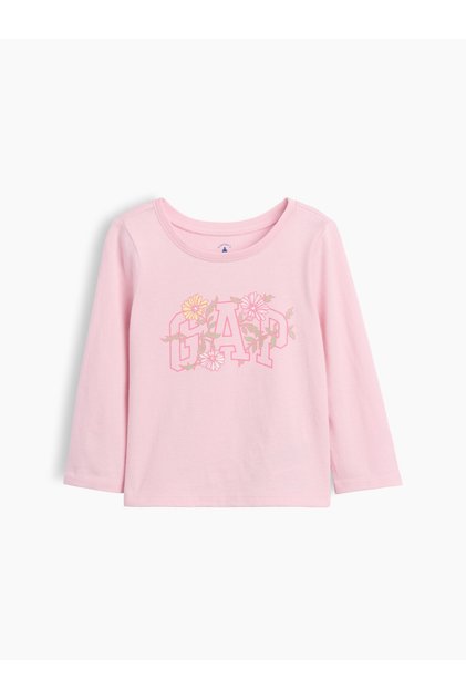 Kız Bebek Pembe Grafik Baskılı T-Shirt