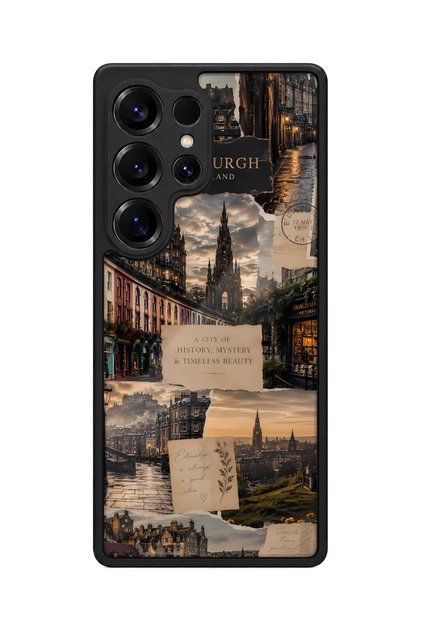 Samsung Galaxy S25 Ultra Compatible Edinburgh Patterned Camera Protected Shockproof Case