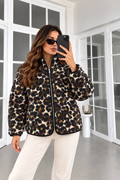 Zippered Plush Fleece Jacket