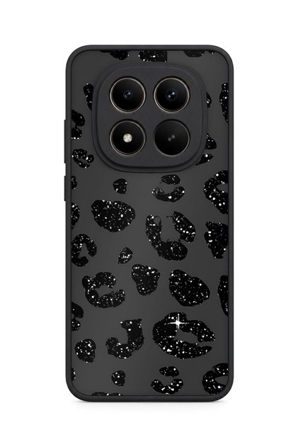 Redmi Note 15 Pro Plus 5g Compatible Black Leopard Patterned Shockproof Case with Camera Protection