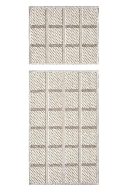 2-Piece Terry Cloth Bath Set (BATHROOM TEXTILES/MODERN/NATURAL/SIMPLE/STYLISH NON-SLIP BOTTOM)