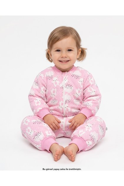2.5 Tog Value Winter Sleeping Bag for Baby Girls and Children, 1-2-3-4-5-6 Years Old, Printed Pink