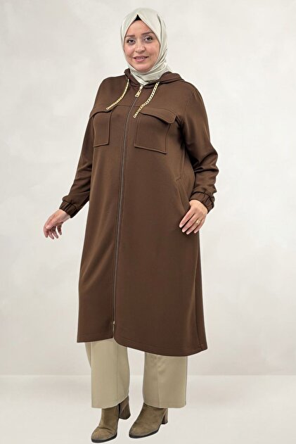 63026 Large Size Fileto Pocket Chain Corded Modal Cap - Brown