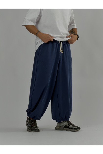 Navy blue oversize baggy men's pants coc3417