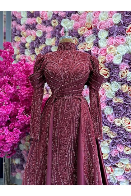 Haute Couture Dress Bordo