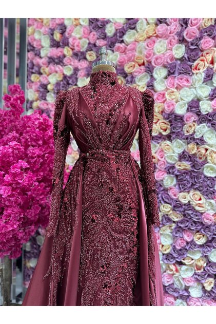 Haute Couture Dress Bordo