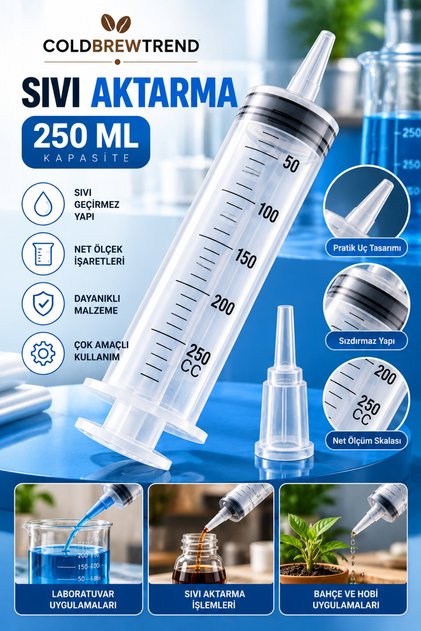 Sıvı Aktarma Enjektörü 250 ml Büyükboy
