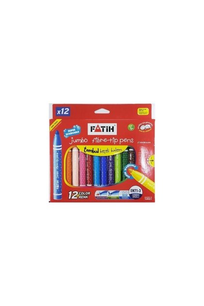 FATİH Keçeli BOYA Kalemi YENİ 12 RENK Karton