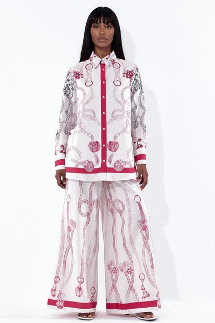 Msn Geometric Shirt Collar Set