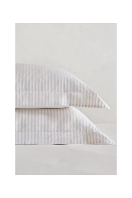 Tilbury Stripe Cotton Oxford Single Pillowcase - Standard 50 × 75 cm