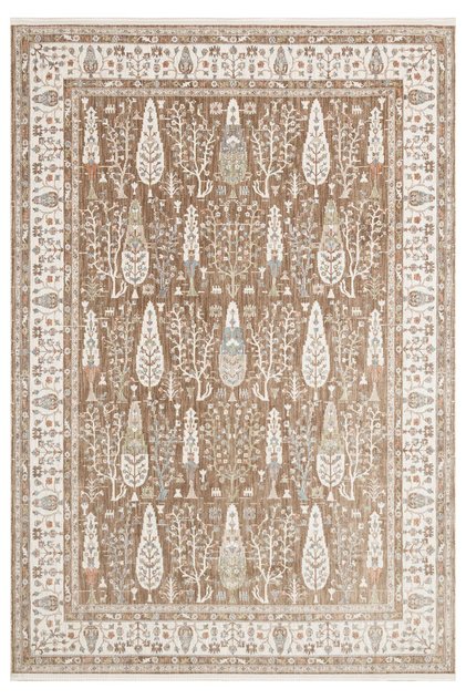 Nun Hayat Serisi Makinede Yıkanabilir Kaymaz Taban Vintage Desenli Halı