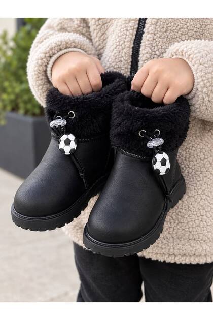 Koko Waterproof, Non-Slip, Cold-Resistant Girls' Eva Rain Snow Boots with Fur Inside