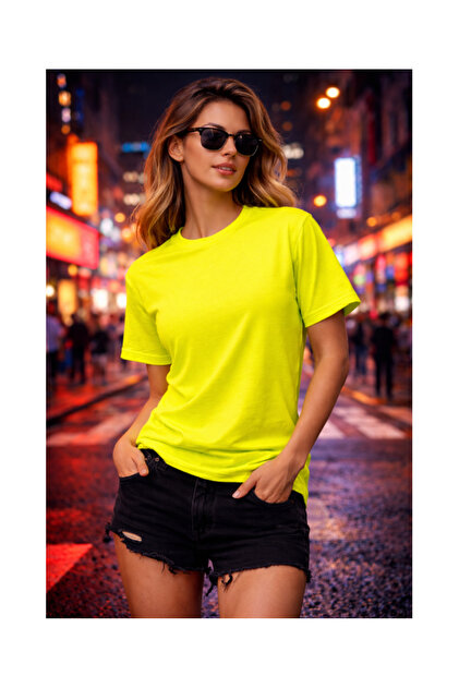 Μπλουζάκι unisex από μείγμα υφασμάτων, Ηλεκτρικό χρώμα, - JT004
