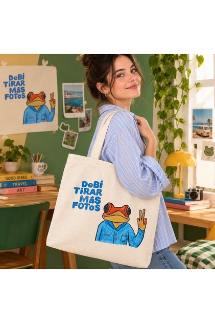 Blue Shirt Printed - Raw Fabric Shoulder Bag