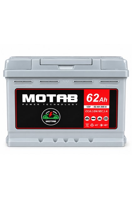 12V 62 Ah Alçak Tip Akü 2026 Üretim