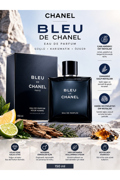Chanel BLEU DE Eau De Parfum 150 ml – Aromatik Odunsu Yapılı