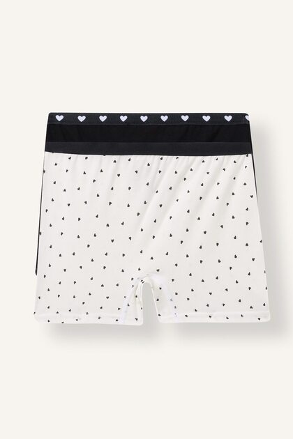 Heart Patterned Elastic Waist 2-Piece Boxer for Girls I7888A826Au
