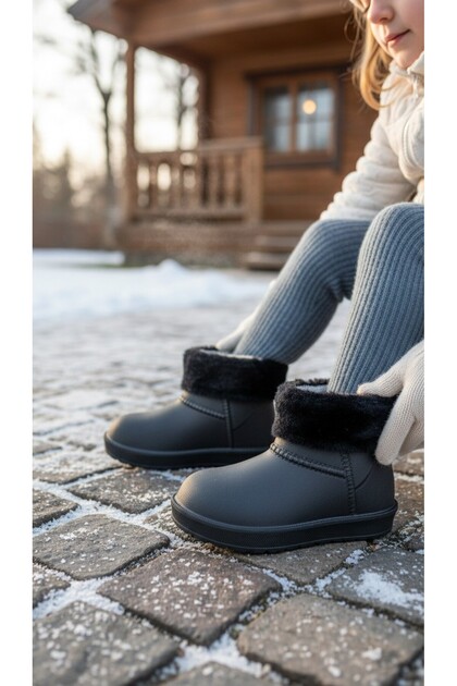 Children's Winter Snow Boots Eva Waterproof Furry Warm Boots