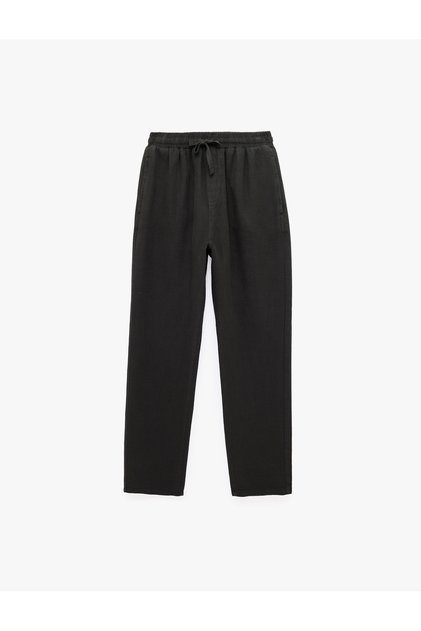 Cotton Pocketed Waist-Tie Pants