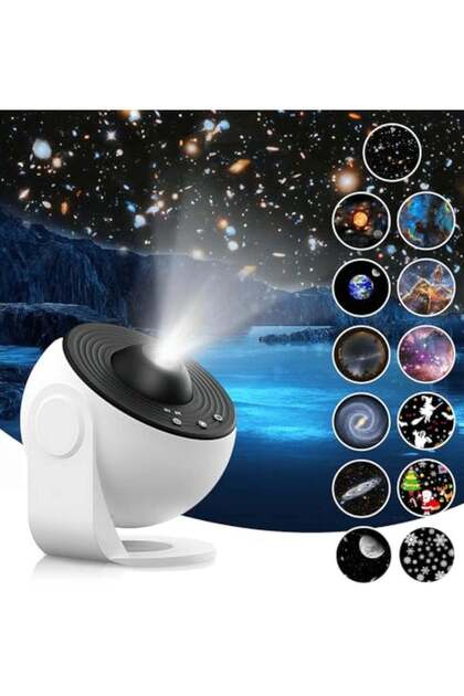 13-in-1 Planetarium Star Projector,360° Rotatable HD Galaxy Night Light with Timer for Bedroom