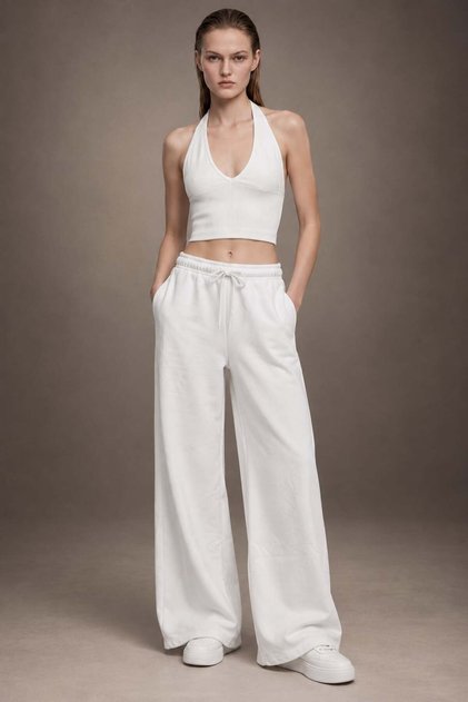 Pocketed Wide Leg Sweatpants Six
