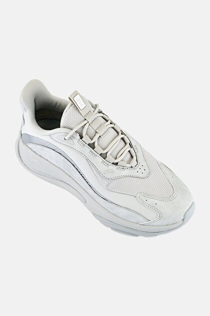 Men Brand Logo Lace Up Outdoor Shoes, Grey