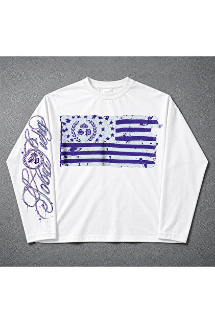 Long Sleeve SP Supertee Logo Baskılı Uzun Kollu T-shirt