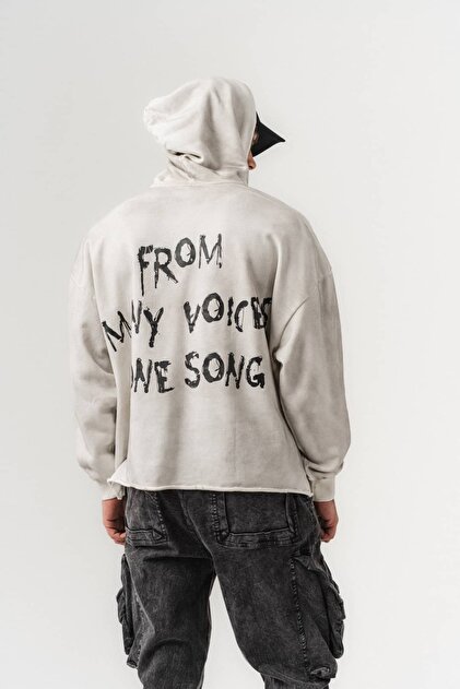 Many Voices Washable Printed Hooded Oversize Sweatshirt Men's Hoodie