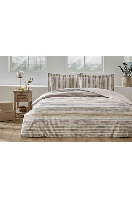 Nevresim set fitted sheet ranforce single cream ligne douce