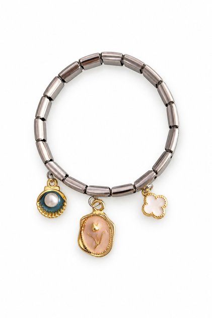Italian Charm Steel Bracelet Girl Child Young Girl Gift 3 Charms Included