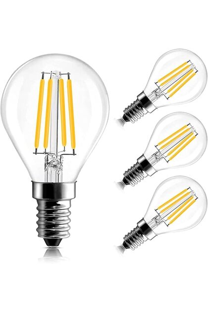 مصباح LED E14، مصباح صغير بقاعدة إديسون على شكل كرة جولف، 4 واط قابل للتعتيم، أبيض بارد 6000 كلفن، مصباح كروي صغير بتصميم عتيق
