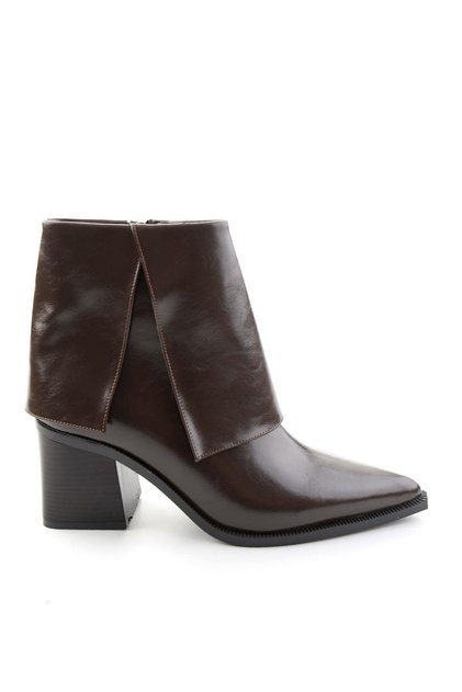 Kahve Kırışık Kadın Bot & Bootie K02565060042