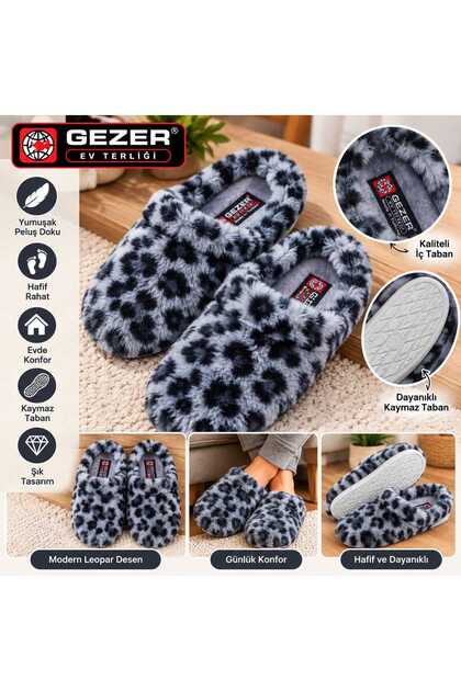 Women's Plush Soft House Slippers - Warm Indoor Slippers with Non-Slip Soles