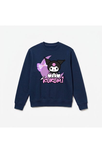 Kuromi Custom Printed Premium Crew Neck Long Sleeve Sweatshirt