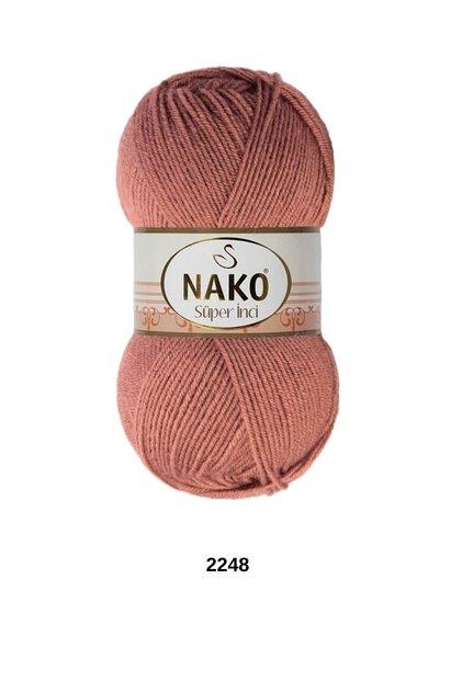 1 Piece Nako Super Pearl 100 Grams 260 Meters Cardigan Sweater Scarf Beanie Blanket Knitting Yarn-Color: 2248