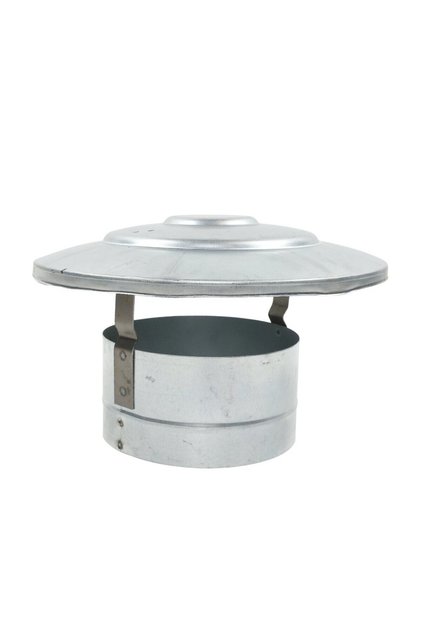 Pălărie antiploaie zincată Ø120 mm, terminal burlan/coș fum