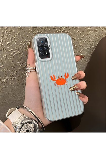 Redmi Note 11 Pro 4G/5G Compatible Simple Line Cartoon Little Red Crab Impact-Resistant Drawing