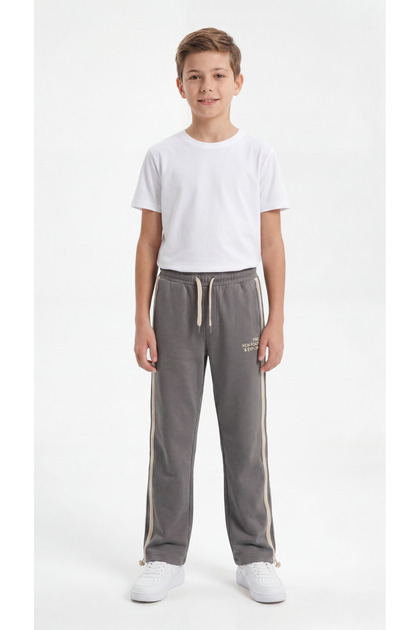Find New Roads & Explore Printed Boys' Sweatpants with Cuffed Cuffs