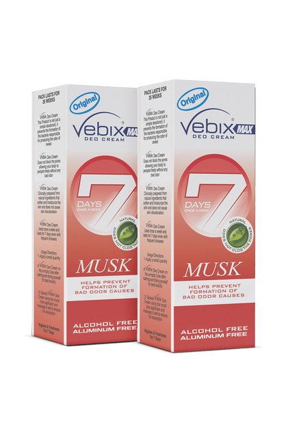 Max Musk كريم مزيل العرق للنساء والرجال - عبوة اقتصادية 2 × 25 مل