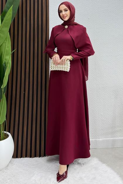 Adessa Krep Abiye Bordo