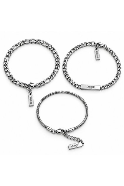 Dm-Sb-008-Ss234 Set of 3 Steel Bracelets