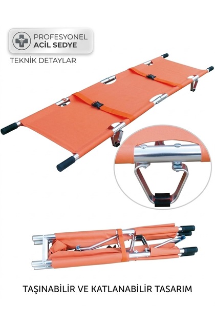4 e KATLANIR PORTATİF TAŞIMA SEDYESİ POLE