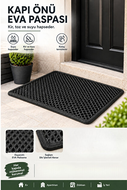 Door Front Eva Mat Non-Slip Base Decorative Water and Dust Catcher Outdoor Door Mat