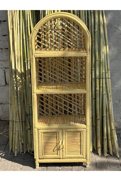 Doğal bambu raf dekoratif banyo mutfak oda salon balkon dekoratif ürün huzur esnetik doğal el işçiliği