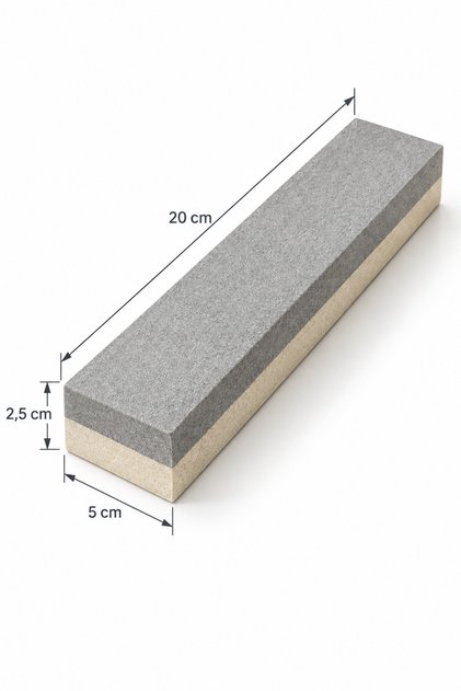 Çift Taraf Bileme Su Taşı 20x5x2.5 - Bıçak, Makas ve Satırlarınızı Kolayca Bileyin